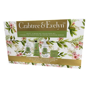Crabtree & Evelyn Sweet Almond Oil Collection 4 Piece Gift Set in Decorative Box